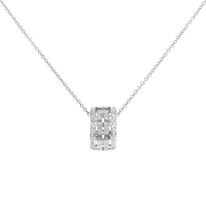 [CAT]PARENTESI NECKLACE SILVER DIAMOND