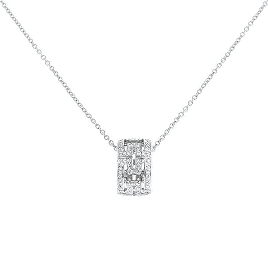 [CAT]PARENTESI NECKLACE SILVER DIAMOND