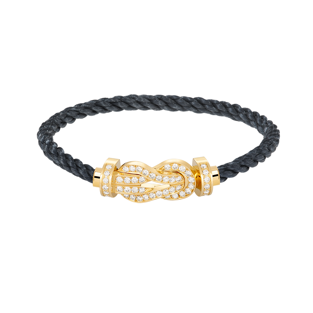 [Frd]CHANCE LARGE 8 FIGURE BUCKLE FULLDIAMOND BRACELET GOLD