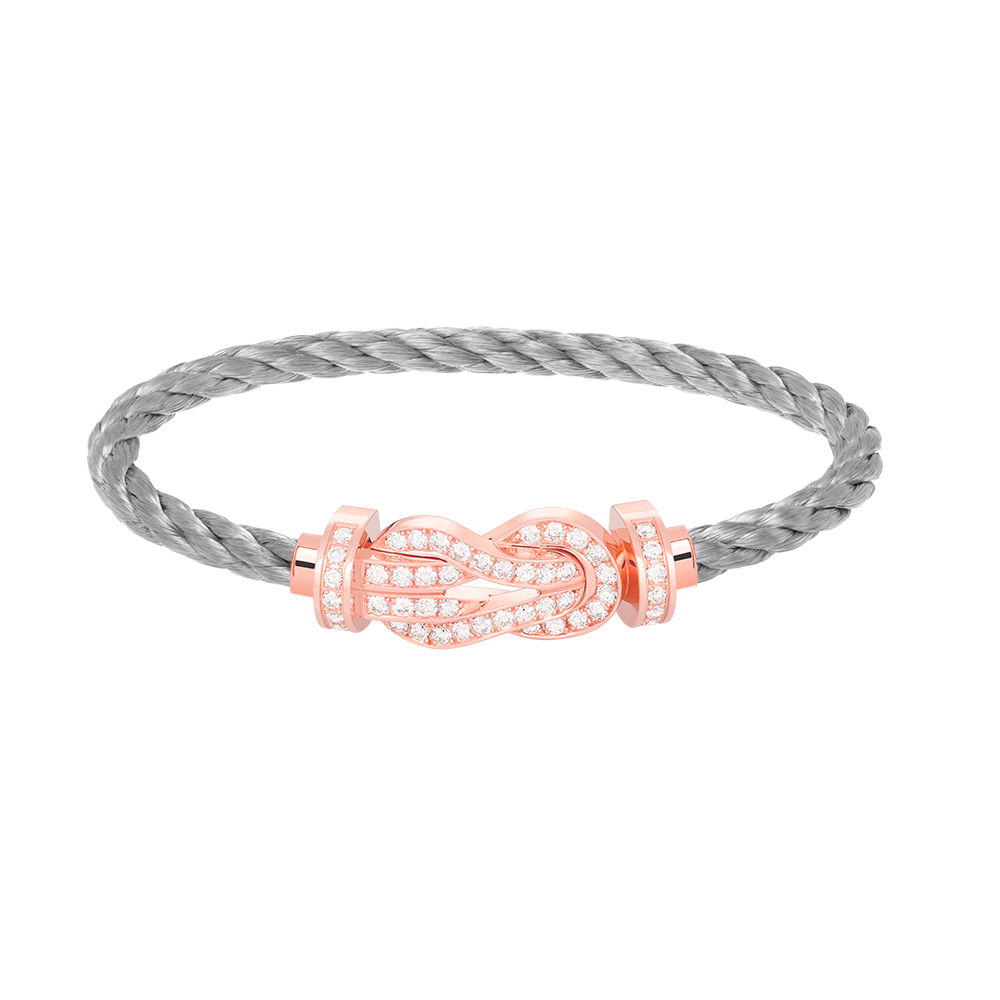 [Frd]CHANCE LARGE 8 FIGURE BUCKLE FULL DIAMOND BRACELET ROSE GOLD