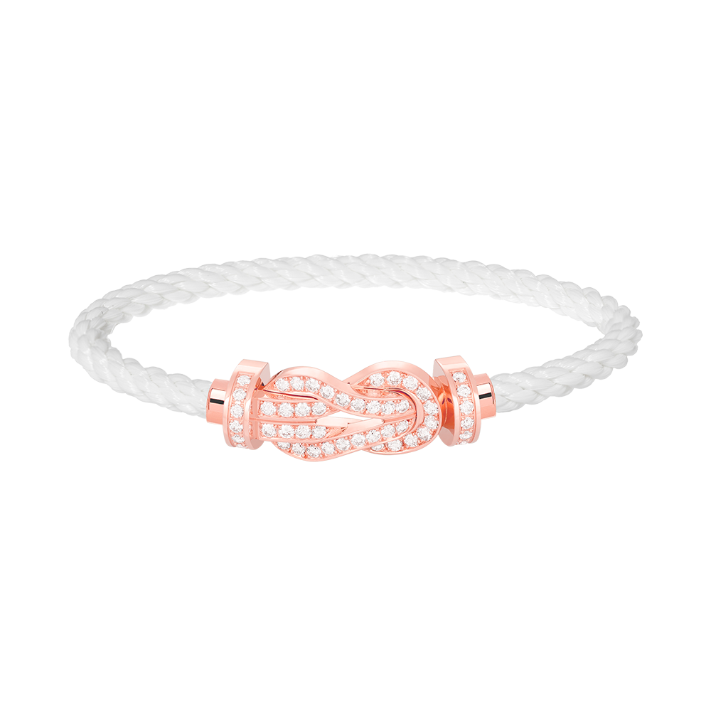 [Frd]CHANCE LARGE 8 FIGURE BUCKLE FULL DIAMOND BRACELET ROSE GOLD