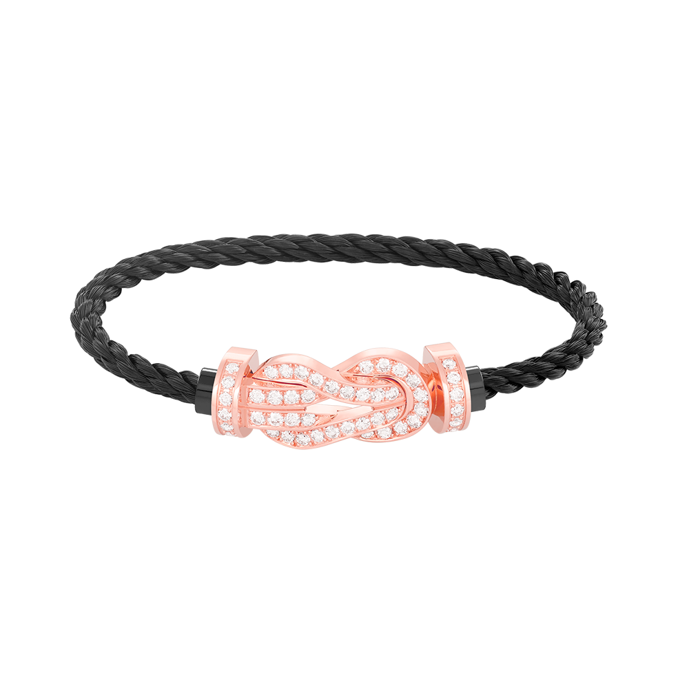 [Frd]CHANCE LARGE 8 FIGURE BUCKLE FULL DIAMOND BRACELET ROSE GOLD