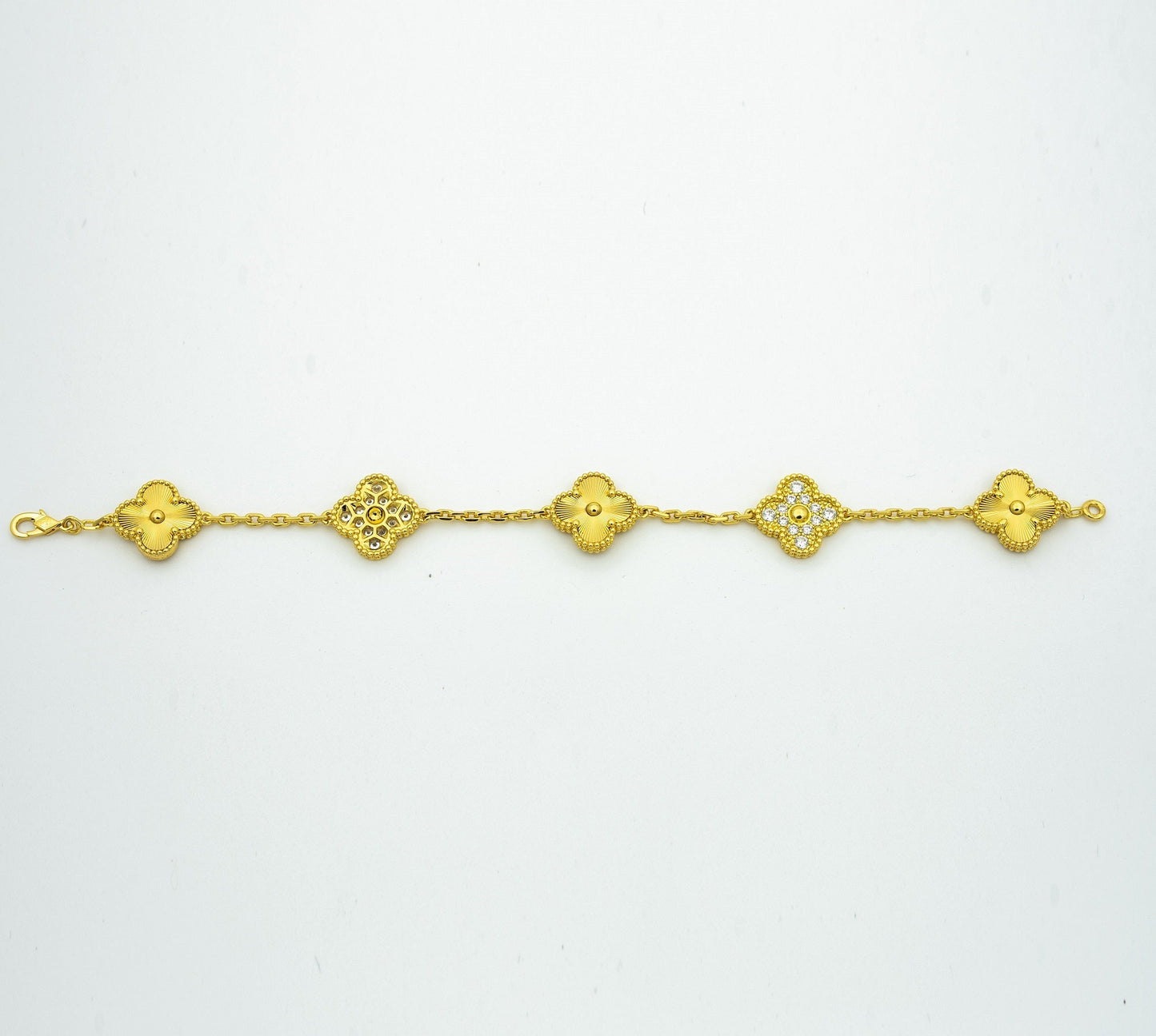 [VCA]CLOVER BRACELET 5 MOTIFS GOLD DIAMOND