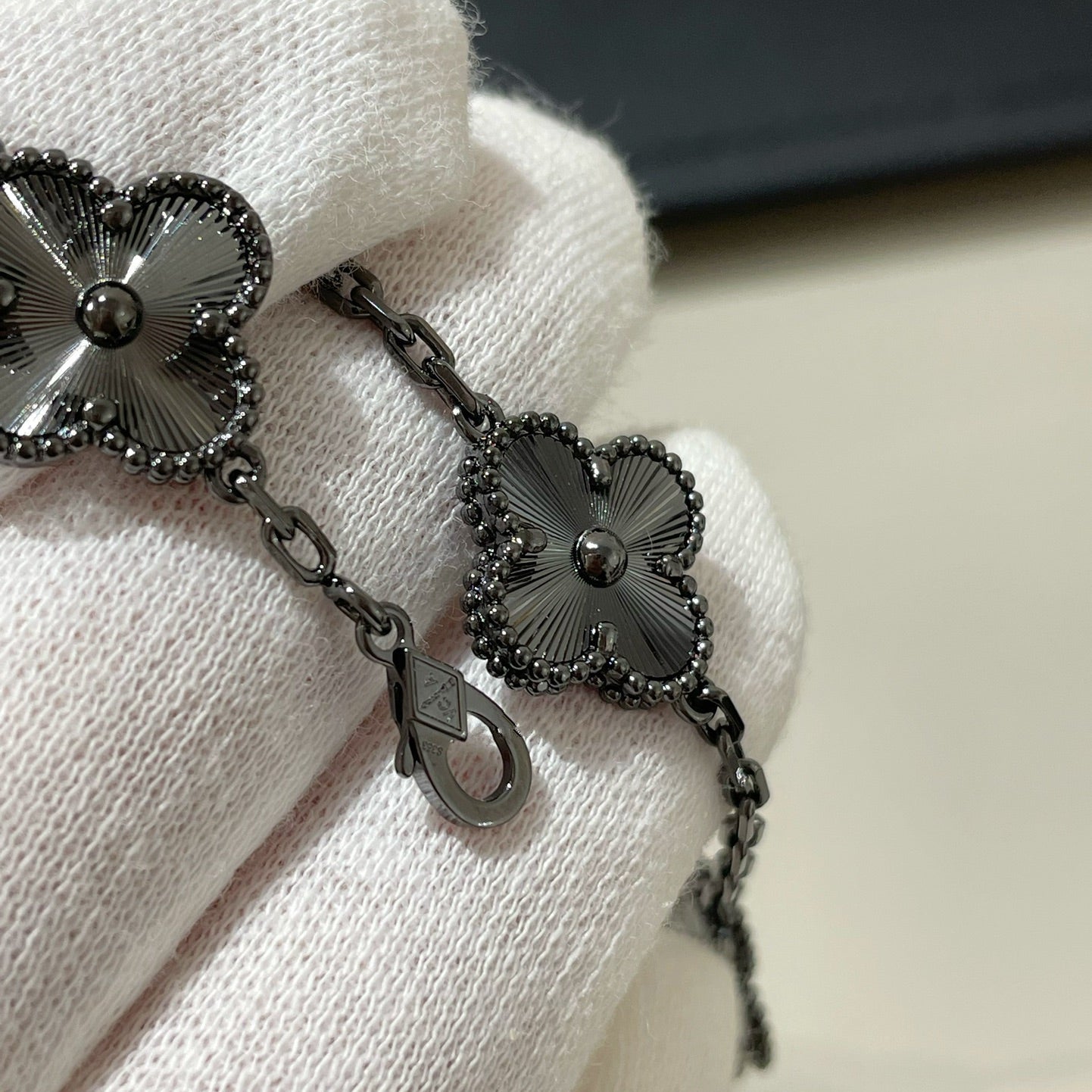 [VCA]CLOVER 5 MOTIF BLACK BRACELET