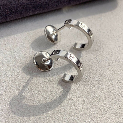 [CAT]LOVE EARRINGS 2.65MM SILVER