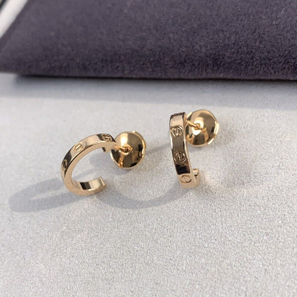 [CAT]LOVE EARRINGS 2.65MM PINK GOLD