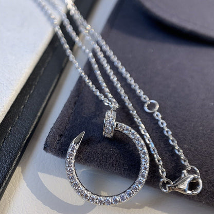 [CAT]JUSTE NECKLACE SILVER DIAMONDS