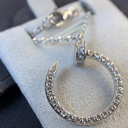 [CAT]JUSTE NECKLACE SILVER DIAMONDS