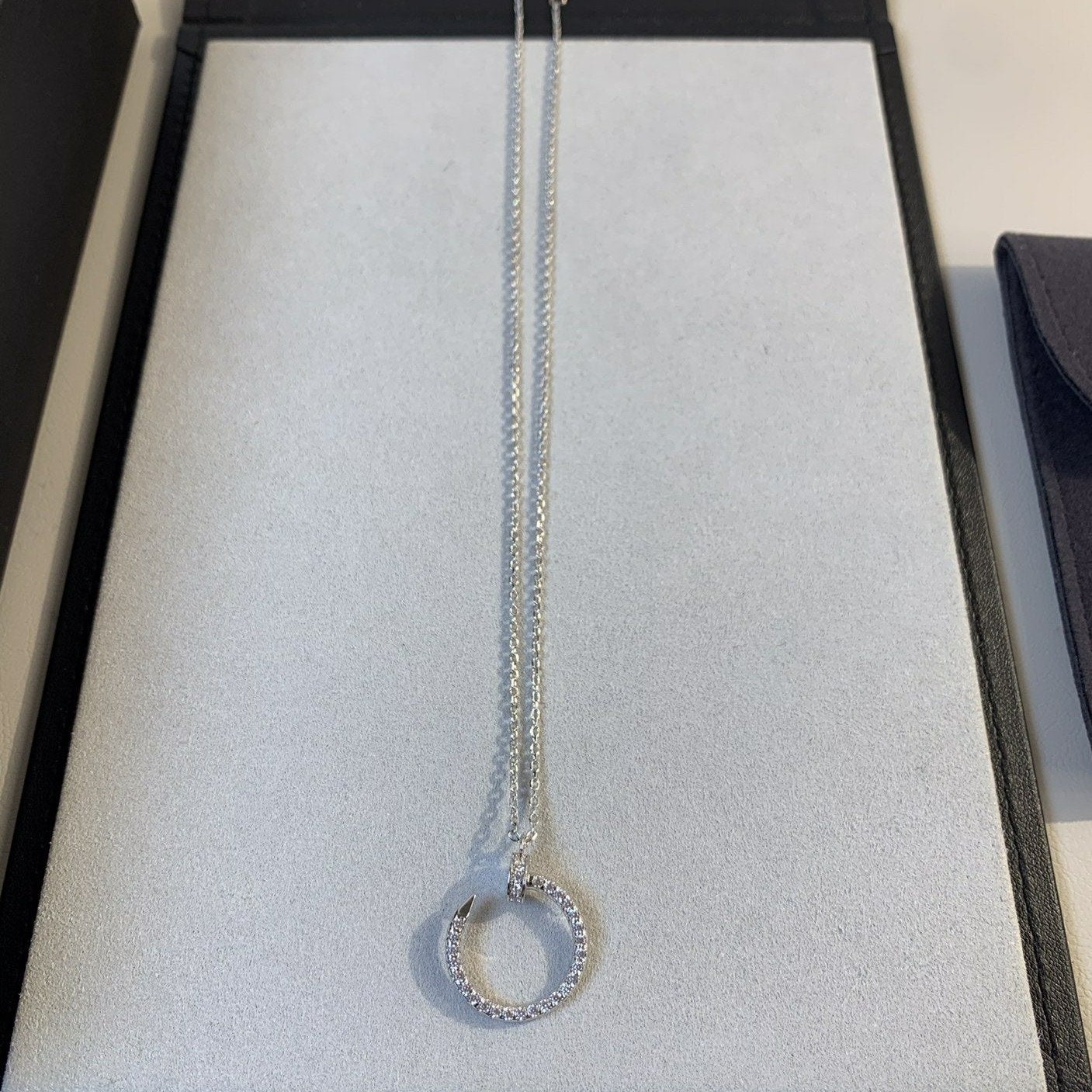 [CAT]JUSTE NECKLACE SILVER DIAMONDS