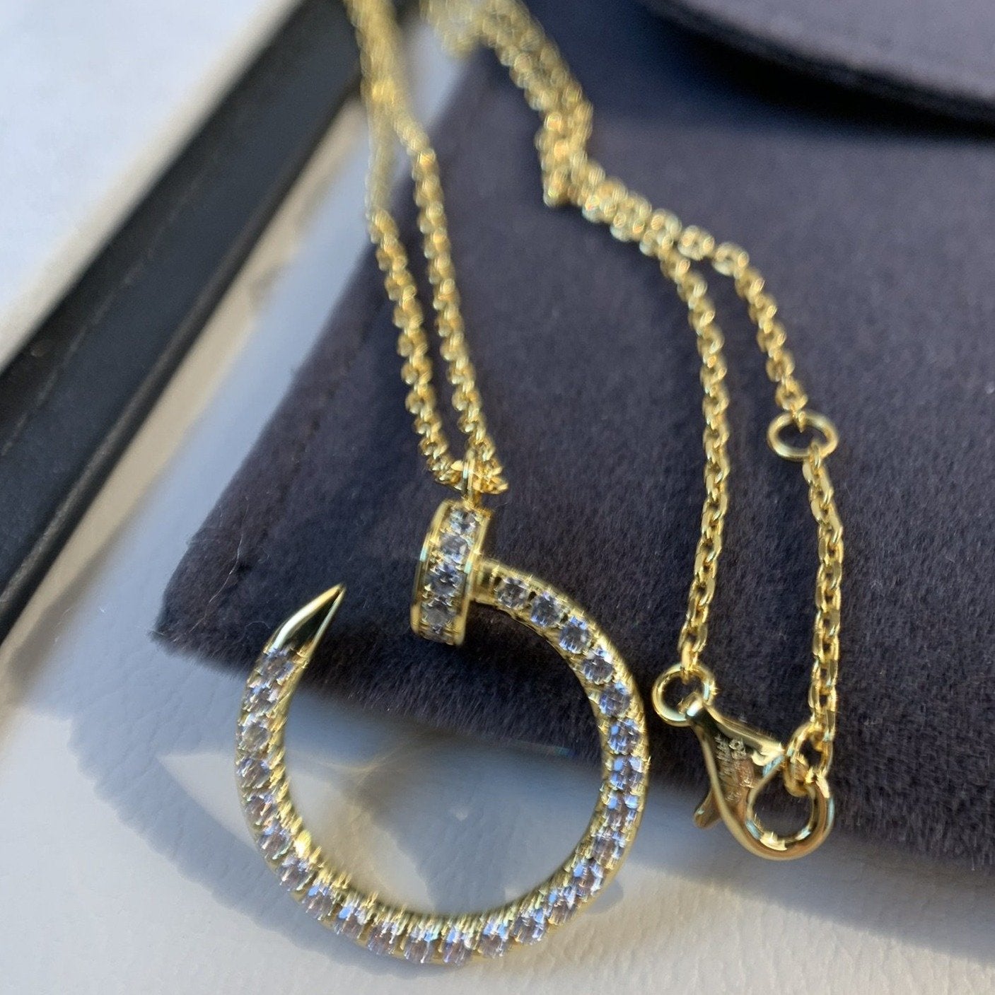 [CAT]JUSTE NECKLACE GOLD DIAMONDS