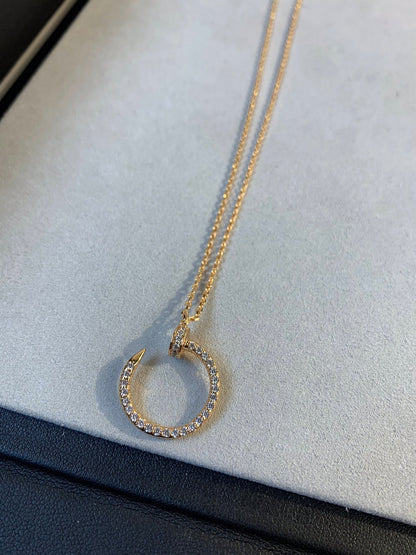 [CAT]JUSTE NECKLACE PINK GOLD DIAMONDS