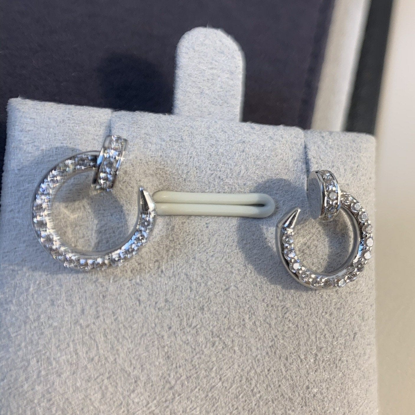 [CAT]JUSTE EARRINGS SILVER DIAMONDS