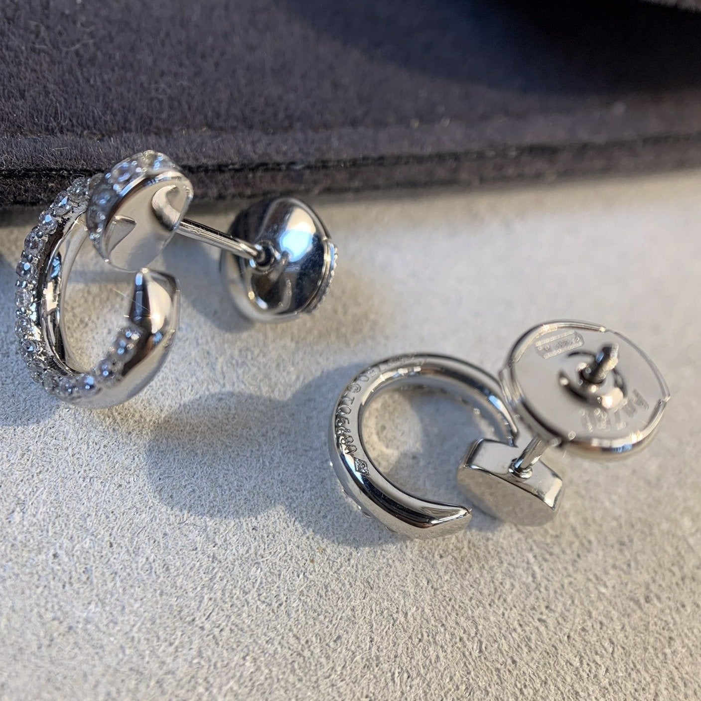 [CAT]JUSTE EARRINGS SILVER DIAMONDS