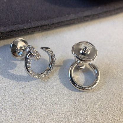 [CAT]JUSTE EARRINGS SILVER DIAMONDS