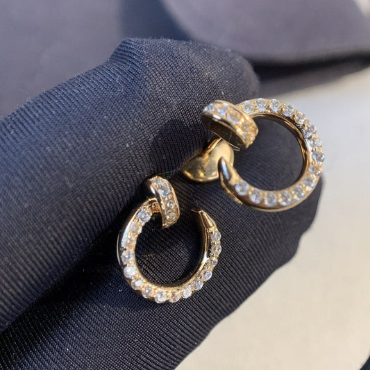 [CAT]JUSTE EARRINGS GOLD DIAMONDS