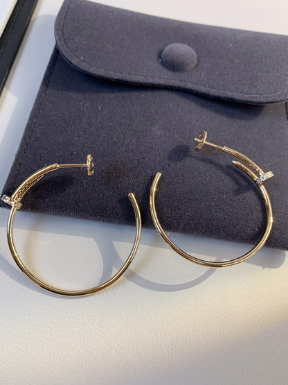 [CAT]JUSTE EARRINGS GOLD DIAMONDS 1.8MM