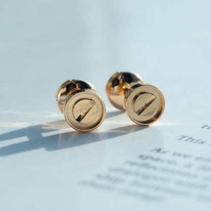 [CAT]LOVE EARRINGS PINK GOLD 10MM