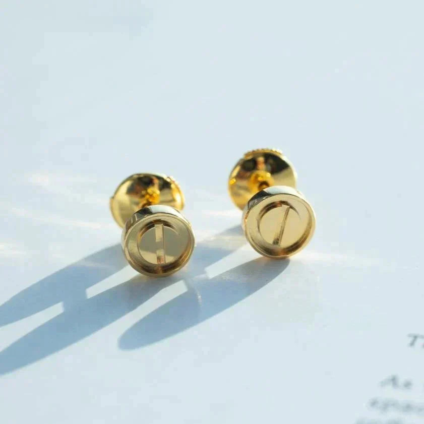 [CAT]LOVE EARRINGS GOLD 10MM