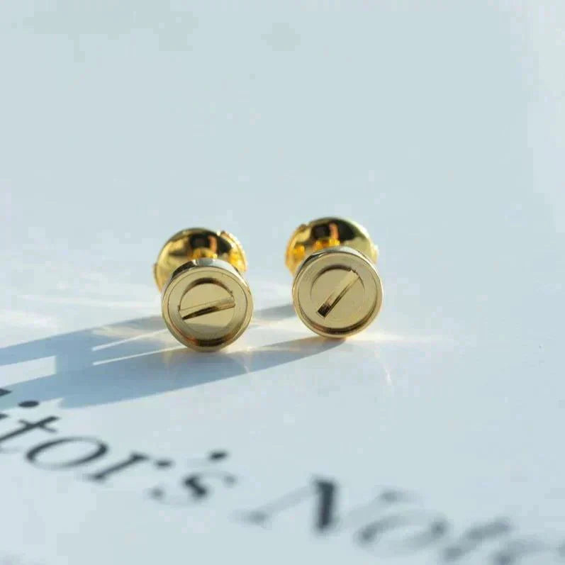 [CAT]LOVE EARRINGS GOLD 10MM