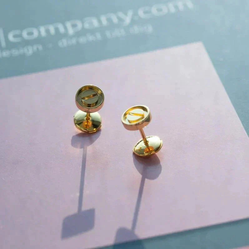 [CAT]LOVE EARRINGS GOLD 10MM