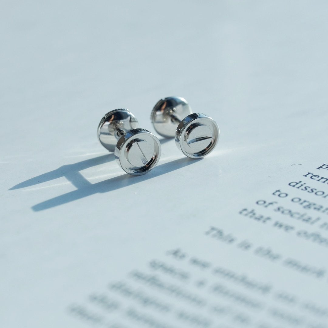 [CAT]LOVE EARRINGS SILVER 10MM