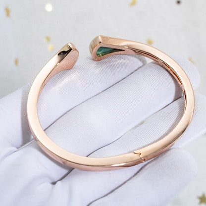 [Blar]DREAM BRACELET OPEN MALACHITE PINK GOLD