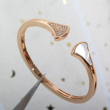 [Blar]DREAM BRACELET OPEN PINK GOLD MOP DIAMOND