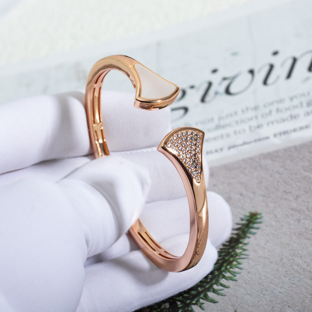 [Blar]DREAM BRACELET OPEN PINK GOLD MOP DIAMOND