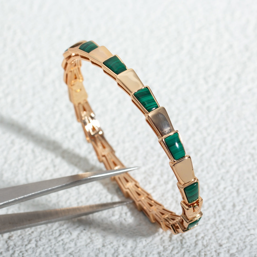 [Blar]SERPENTI BRACELET PINK GOLD MALACHITE