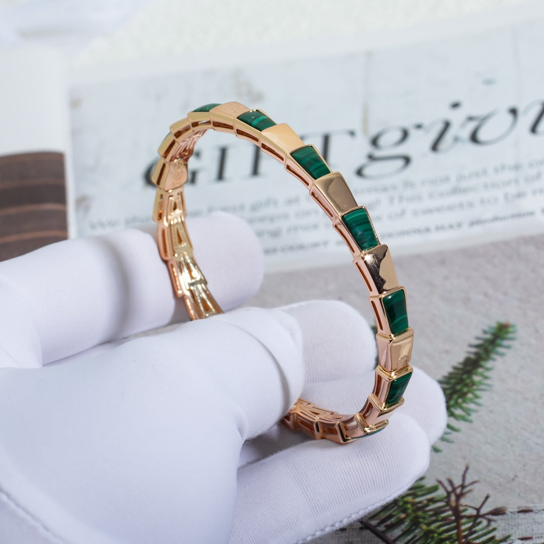 [Blar]SERPENTI BRACELET PINK GOLD MALACHITE