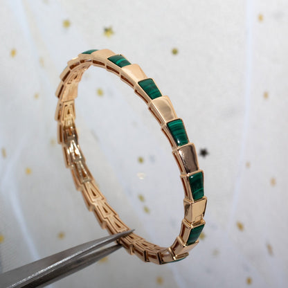 [Blar]SERPENTI BRACELET PINK GOLD MALACHITE