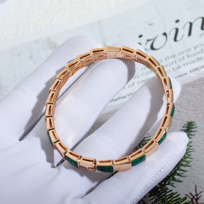 [Blar]SERPENTI BRACELET PINK GOLD MALACHITE