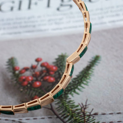 [Blar]SERPENTI BRACELET PINK GOLD MALACHITE