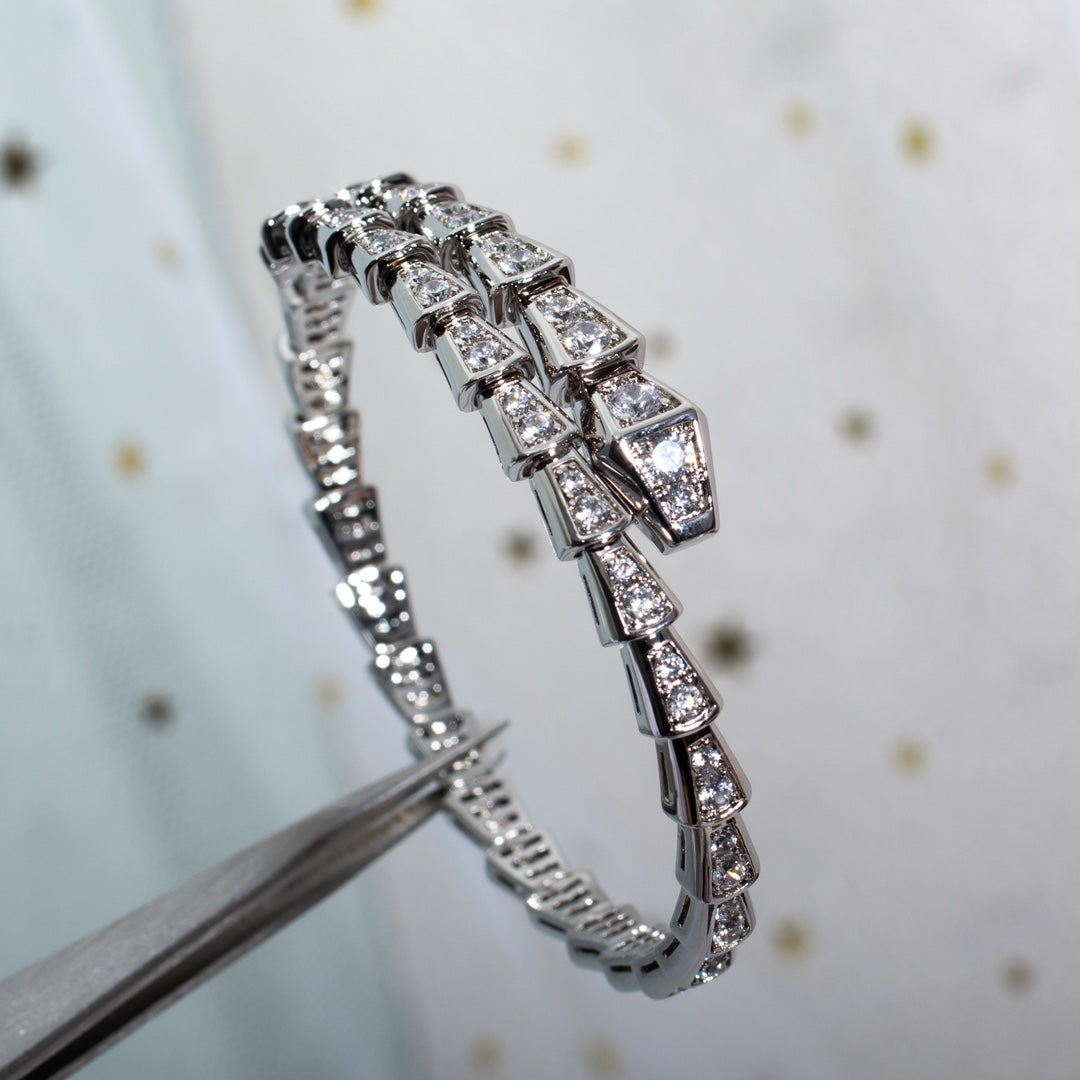 [Blar]SERPENTI BRACELET 6MM SILVER DIAMOND