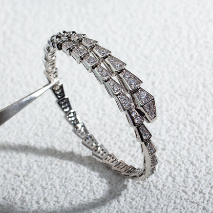 [Blar]SERPENTI BRACELET 6MM SILVER DIAMOND