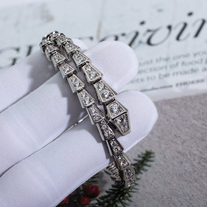 [Blar]SERPENTI BRACELET 6MM SILVER DIAMOND