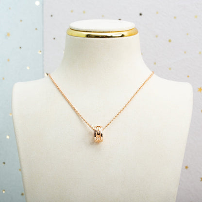 [CAT]PARENTESI NECKLACE PINK GOLD