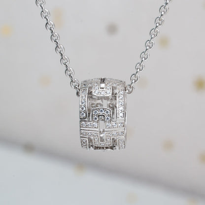 [CAT]PARENTESI NECKLACE SILVER DIAMOND