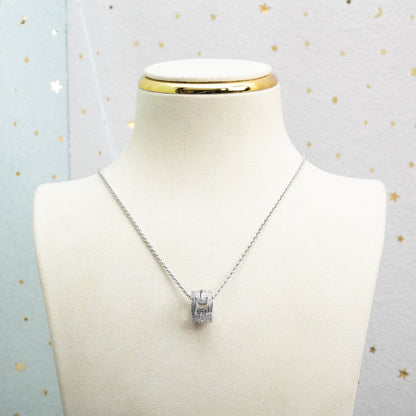 [CAT]PARENTESI NECKLACE SILVER DIAMOND