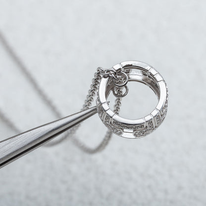 [CAT]PARENTESI NECKLACE SILVER DIAMOND