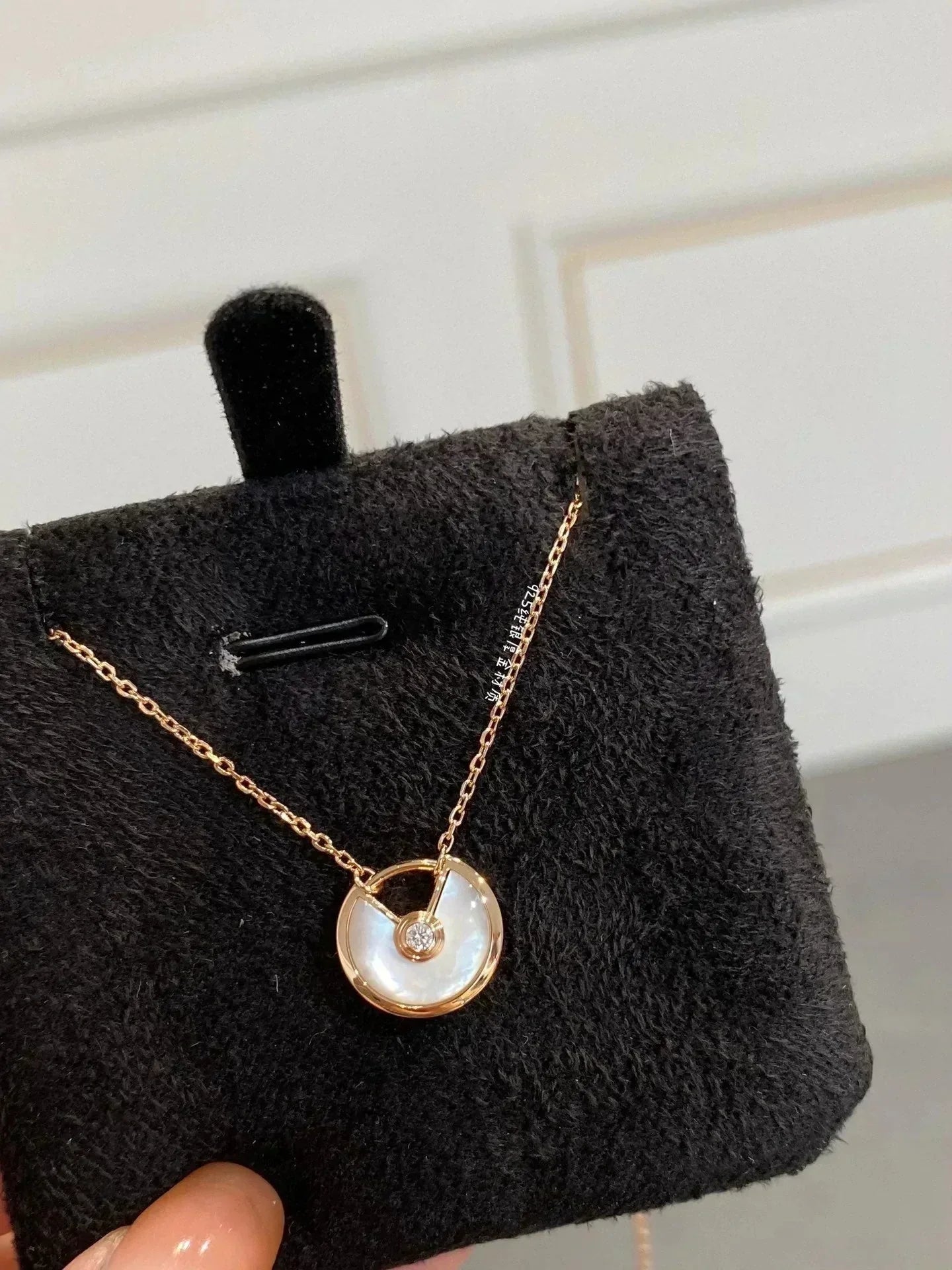 [Chau]AMULETTE ROSE GOLD MOP NECKLACE