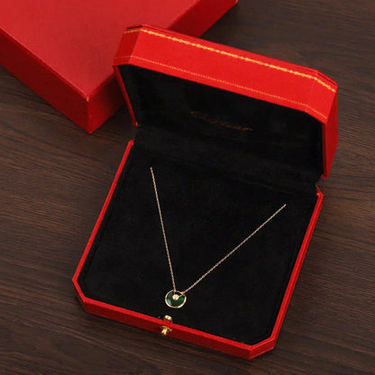 [Chau]AMULETTE GOLD MALACHITE NECKLACE