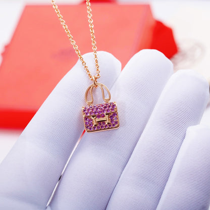 [Loui]CONSTANCE PEDANT PURPLE DIAMOND NECKLACE