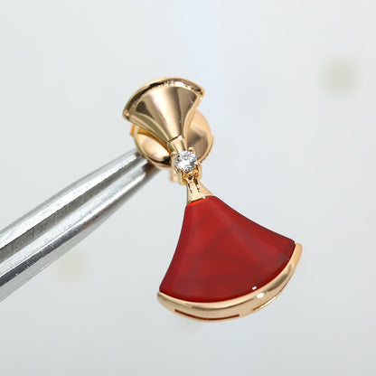 [Blar]DREAM Carnelian PINK GOLD EARRINGS