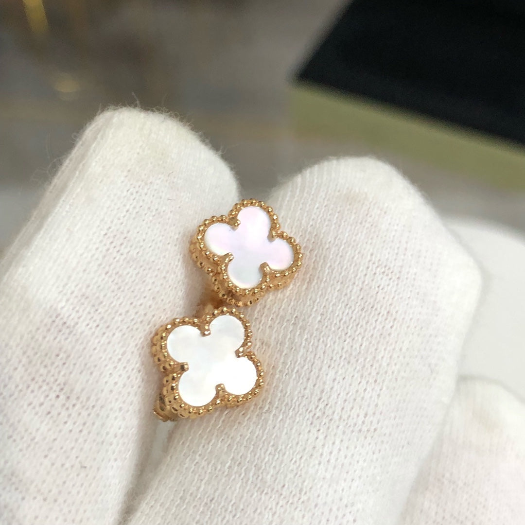 [VCA]CLOVER MINI GOLD EARRINGS