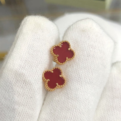 [VCA]CLOVER MINI GOLD EARRINGS