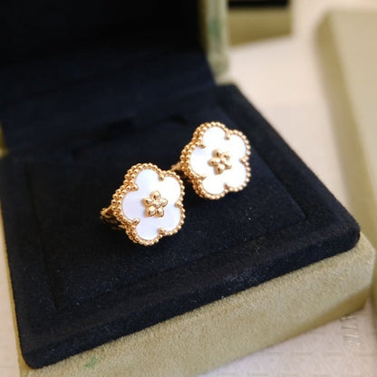 [VCA]LUCKY PINK GOLD WHITE MOP EARRINGS