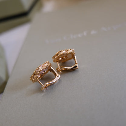 [VCA]LUCKY PINK GOLD WHITE MOP EARRINGS