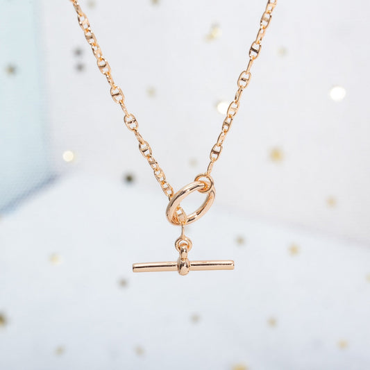 [Hmes]ECHAPPEE NECKLACE PINK GOLD