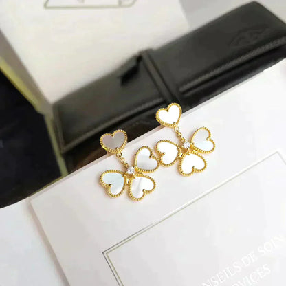 [VCA]CLOVER SWEET WHITE MOP EARRINGS